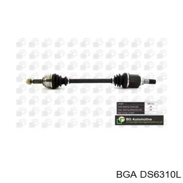Półoś napędowa przednia lewa BGA DS6310L cena, od 88,53 USD