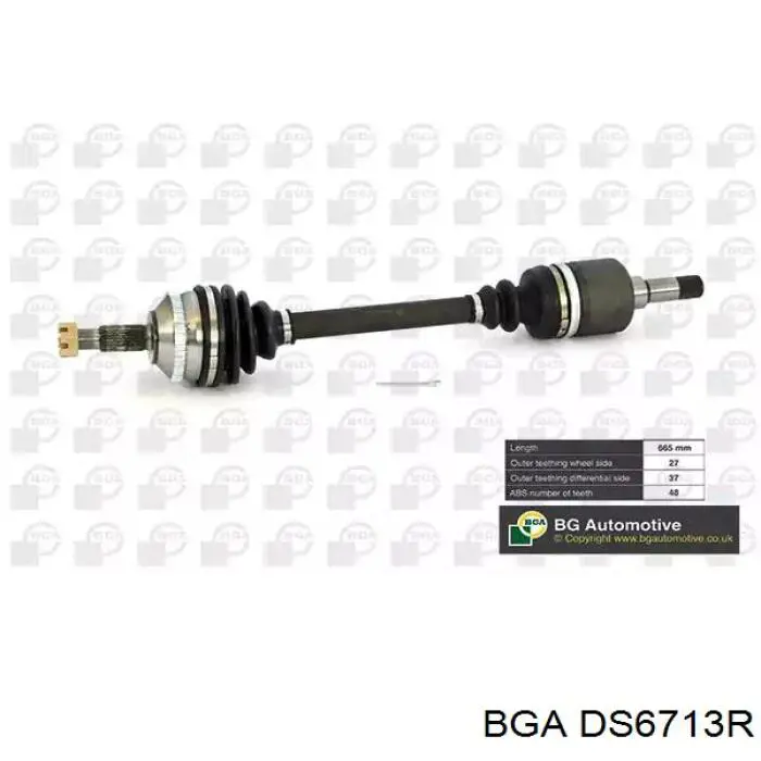 Półoś napędowa przednia lewa DS6713R BGA