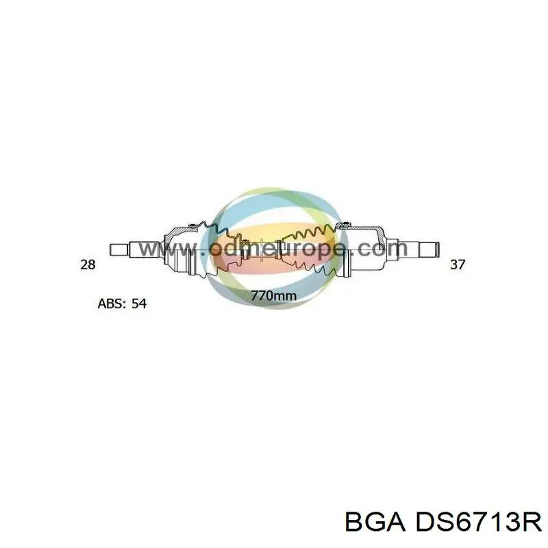 Półoś napędowa przednia lewa BGA DS6713R cena, od 112,37 USD