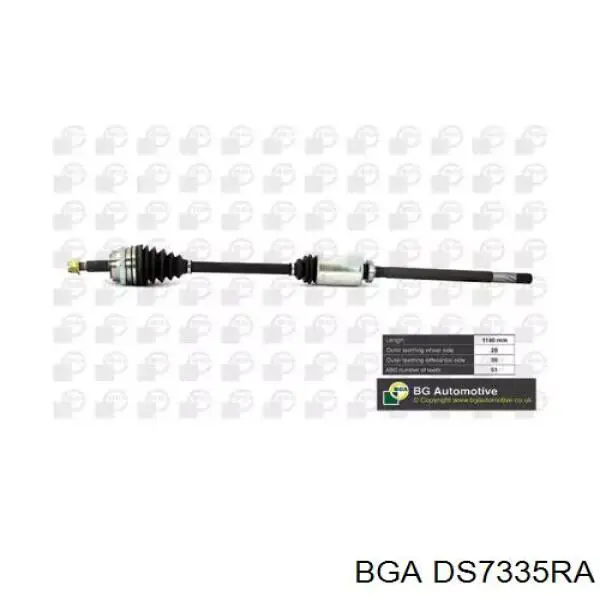 Półoś napędowa przednia prawa BGA DS7335RA cena, od 173,01 USD