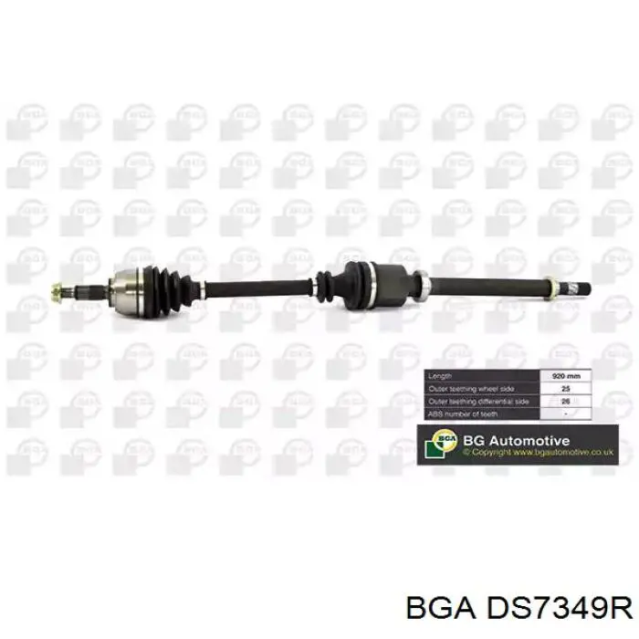 DS7349R BGA Półoś napędowa przednia prawa