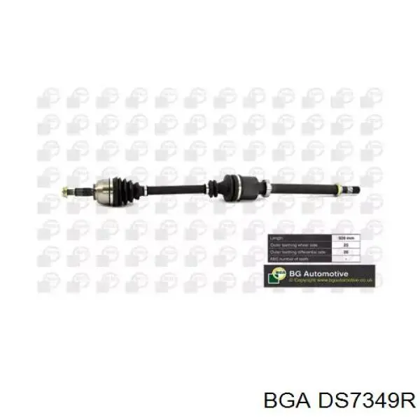 Półoś napędowa przednia prawa BGA DS7349R cena, od 147,27 USD