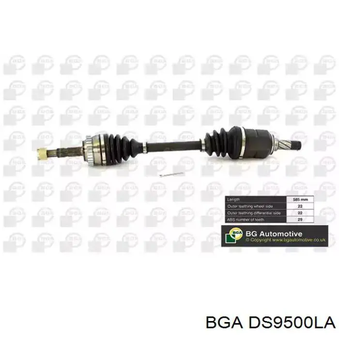 DS9500LA BGA Półoś napędowa przednia lewa