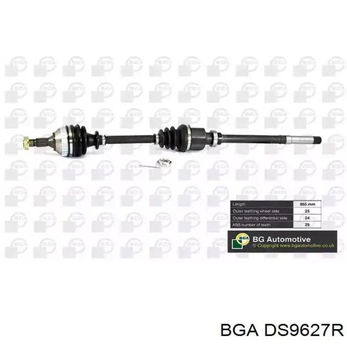 Półoś napędowa przednia prawa BGA DS9627R cena, od 112,72 USD