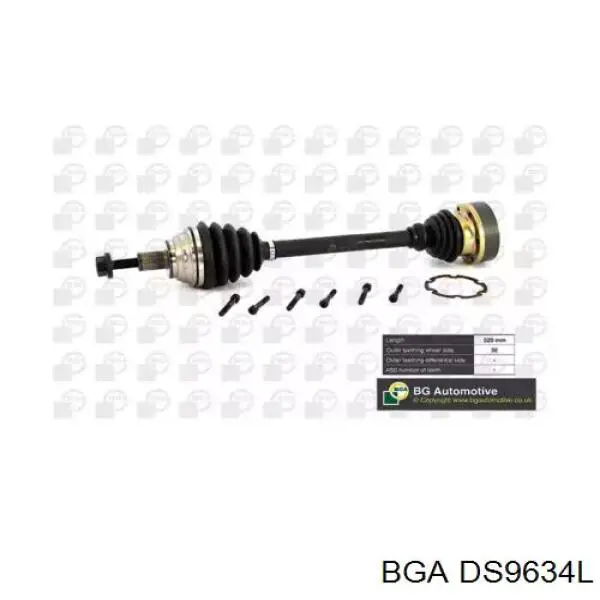 DS9634L BGA Półoś napędowa przednia lewa
