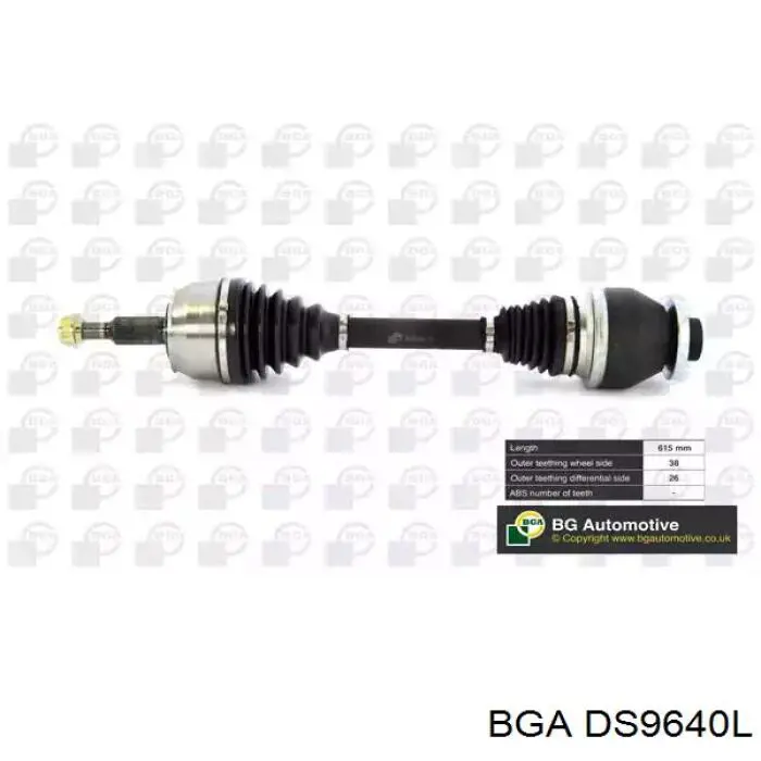 DS9640L BGA Półoś napędowa przednia lewa