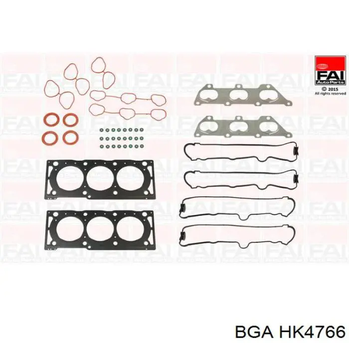 HK4766 BGA zestaw uszczelek silnika górny