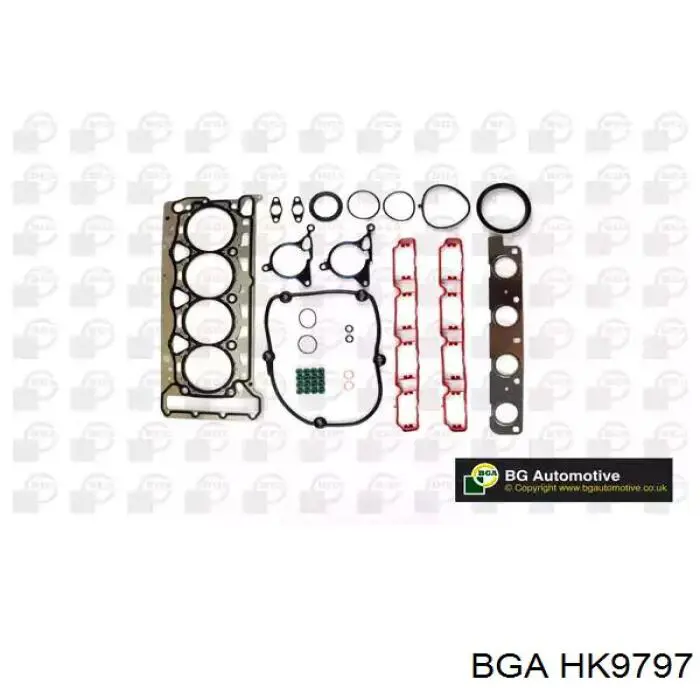 HK9797 BGA zestaw uszczelek silnika górny
