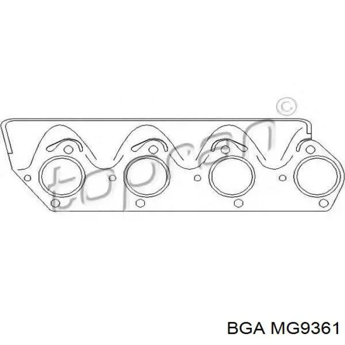 Do koszyka MG9361 BGA Uszczelka kolektora wydechowego