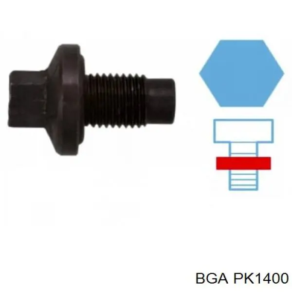 PK1400 BGA Korek miski olejowej silnika