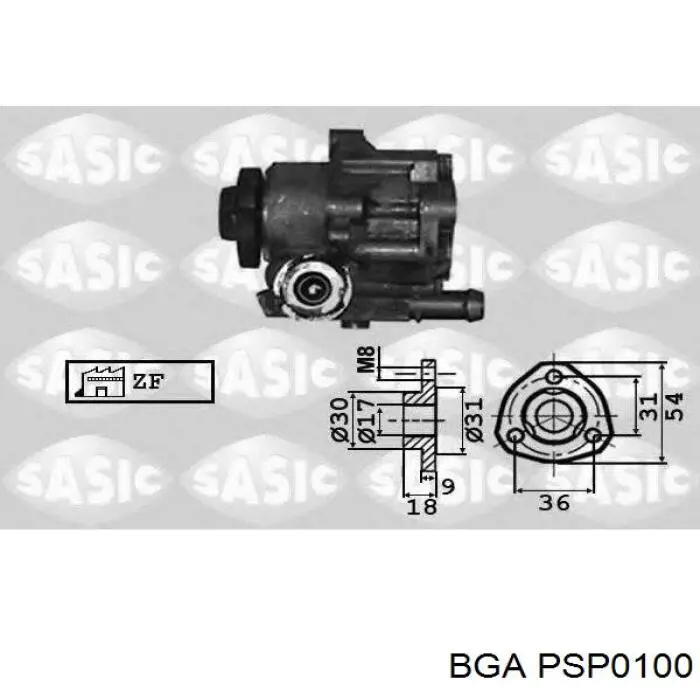 Pompa wspomagania hydraulicznego kierownicy PSP0100 BGA