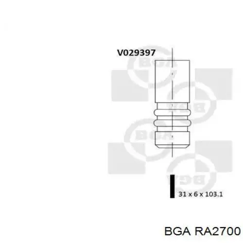 RA2700 BGA Dźwigienka zaworu wydechowego