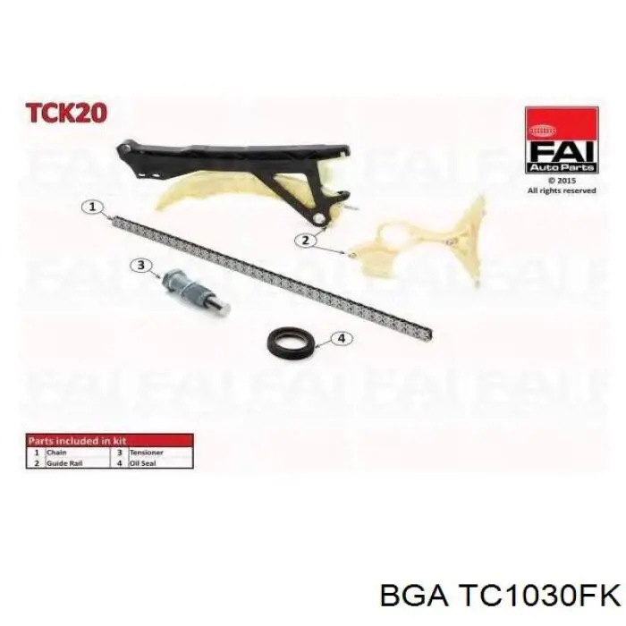 Łańcuch rozrządu, zestaw TC1030FK BGA