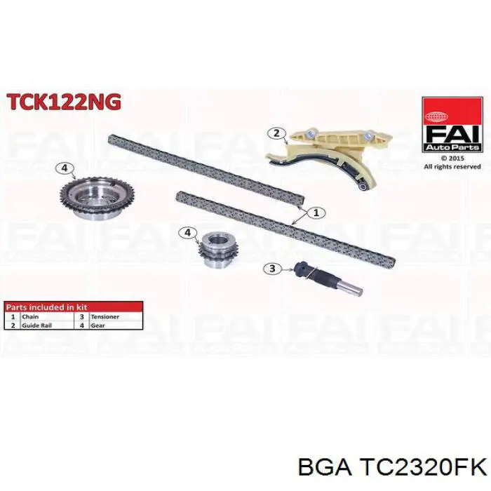 Łańcuch rozrządu, zestaw BGA TC2320FK cena, od 225,05 USD