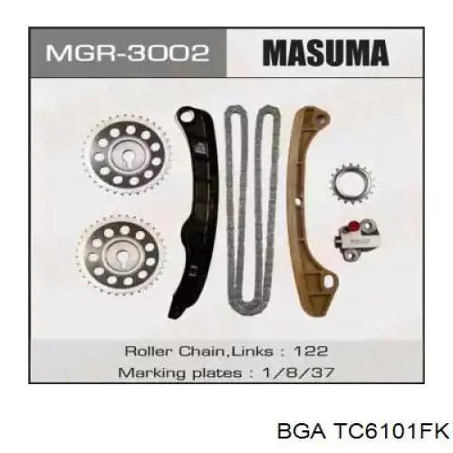 Łańcuch rozrządu, zestaw BGA TC6101FK cena, od 119,02 USD
