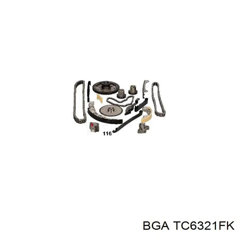 Do koszyka TC6321FK BGA Łańcuch rozrządu, zestaw