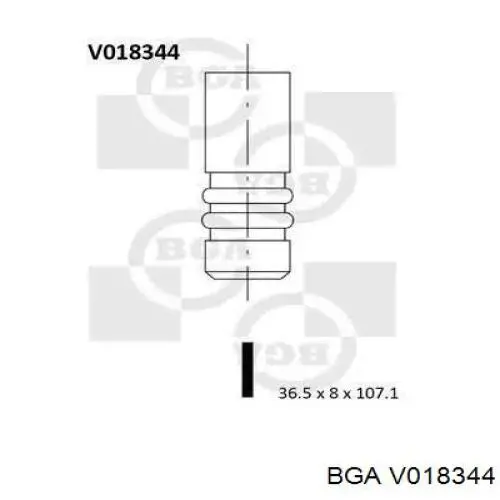 V018344 BGA zawór dolotowy/ssący