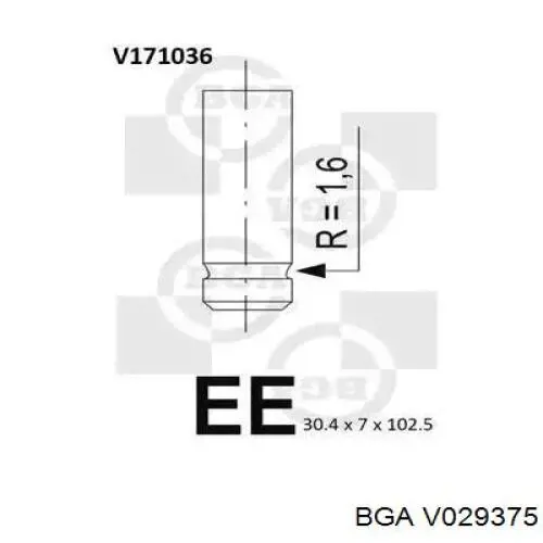 V029375 BGA zawór dolotowy/ssący