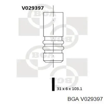 Zawór dolotowy/ssący BGA V029397 cena, od 9,85 USD
