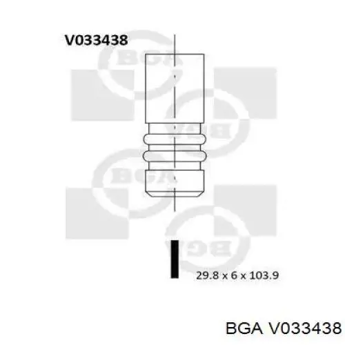 V033438 BGA zawór wydechowy