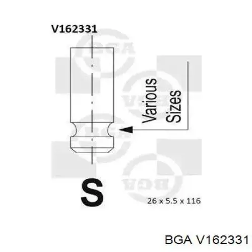 V162331 BGA zawór wydechowy