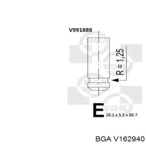 Zawór dolotowy/ssący BGA V162940 cena, od 8,87 USD