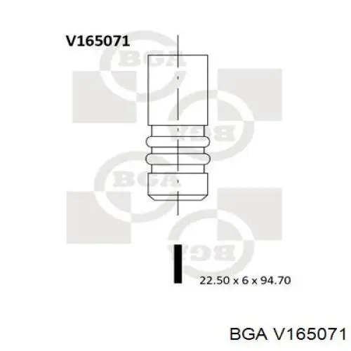 V165071 BGA Zawór wydechowy