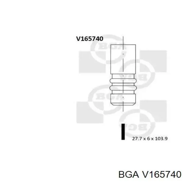 V165740 BGA zawór dolotowy/ssący