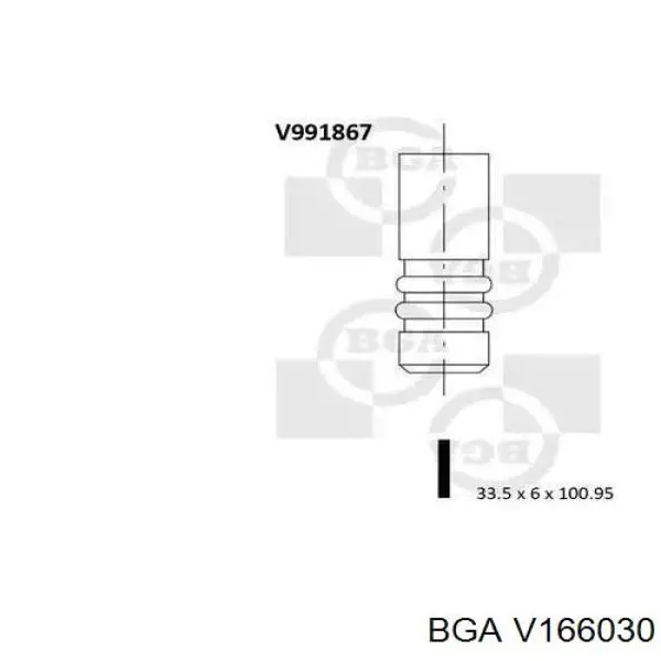 V166030 BGA zawór dolotowy/ssący