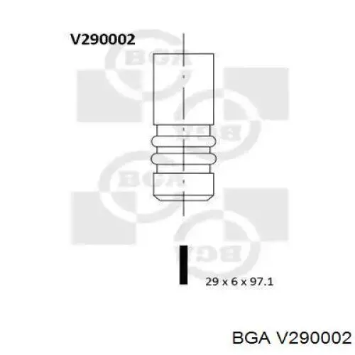 V290002 BGA zawór dolotowy/ssący