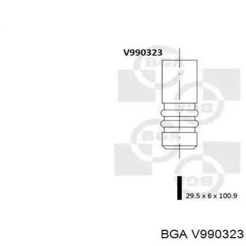 Zawór dolotowy/ssący BGA V990323 cena, od 7,16 USD