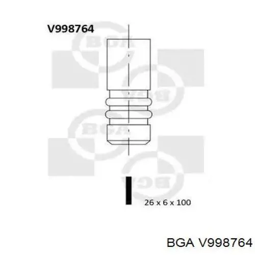 Zawór dolotowy/ssący BGA V998764 cena, od 11,37 USD