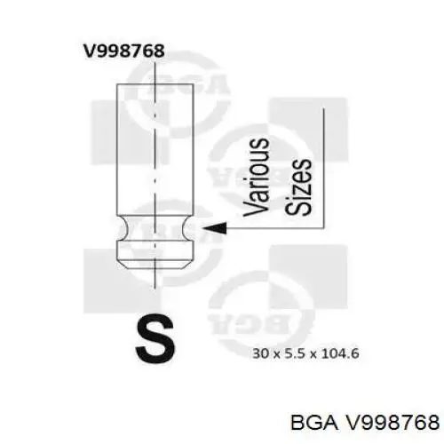 V998768 BGA zawór wydechowy