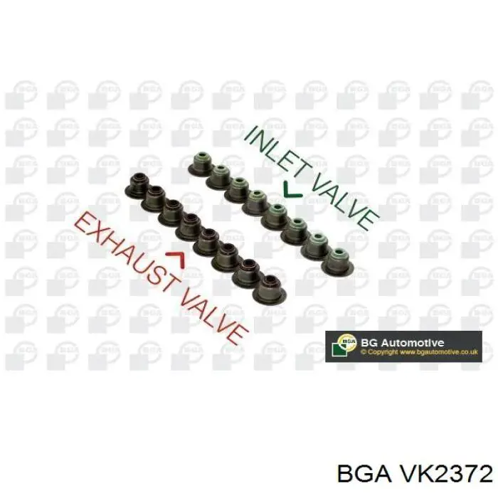 Uszczelniacz zaworu dolotowego/wylotowego, zestaw na silnik BGA VK2372 cena, od 35,97 USD
