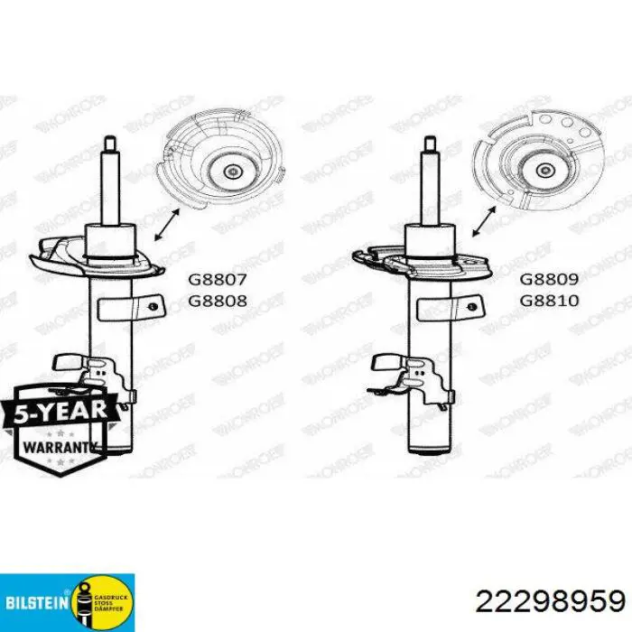 RS298959 Raiso Amortyzator przedni prawy