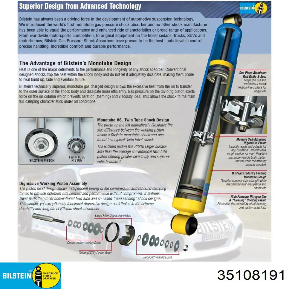 Amortyzator przedni Bilstein 35108191 cena, od 384,77 USD