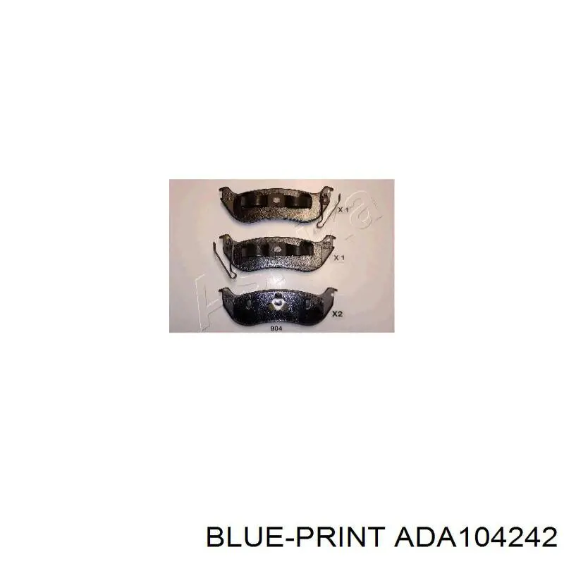 Klocki hamulcowe przednie tarczowe Blue Print ADA104242 cena, od 67,72 USD