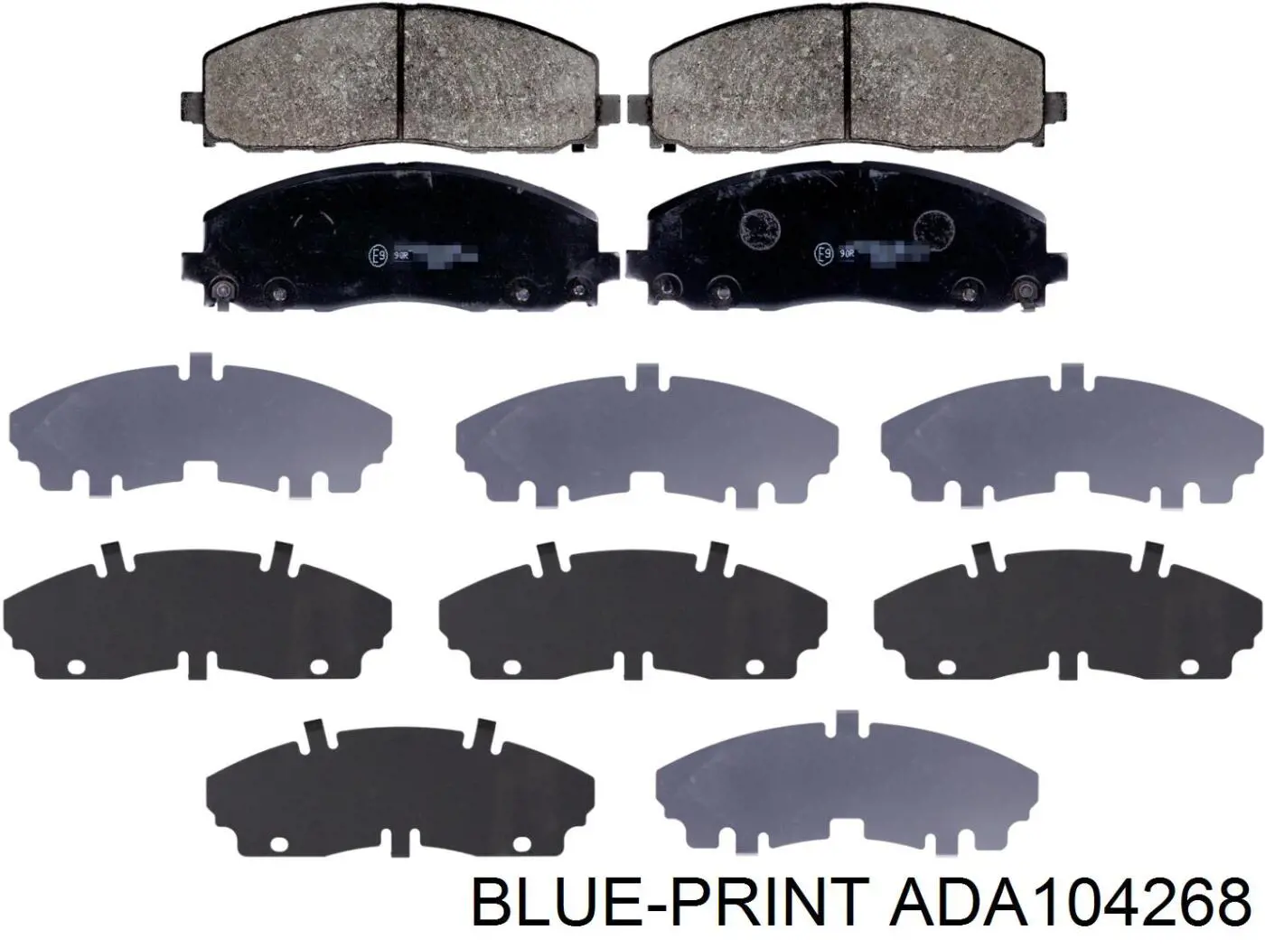 Do koszyka ADA104268 Blue Print Klocki hamulcowe przednie tarczowe