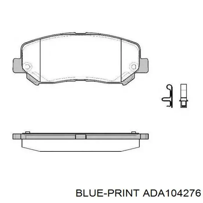 Klocki hamulcowe przednie tarczowe Blue Print ADA104276 cena, od 47,30 USD