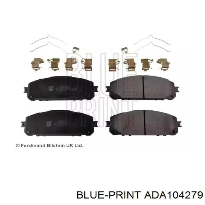 ADA104279 Blue Print Klocki hamulcowe przednie tarczowe
