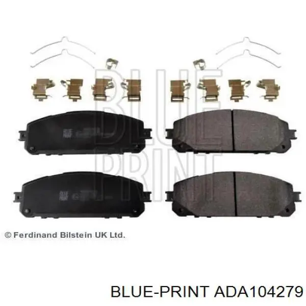 Klocki hamulcowe przednie tarczowe Blue Print ADA104279 cena, od 58,51 USD