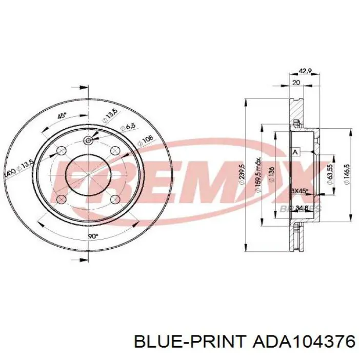 AR83088XPR Power Stop tarcza hamulcowa tylna