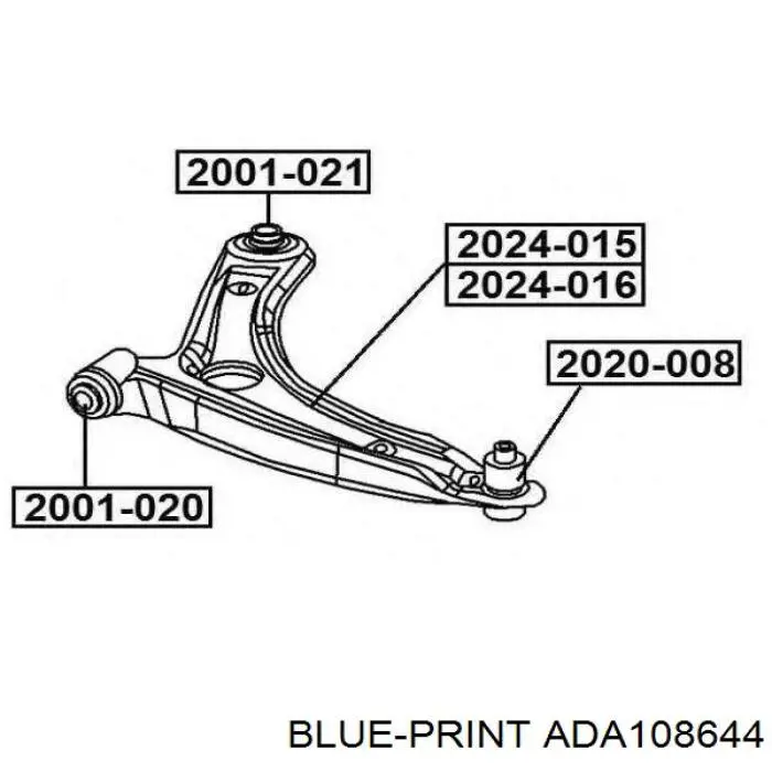 Do koszyka ADA108644 Blue Print Sworzeń wahacza dolny