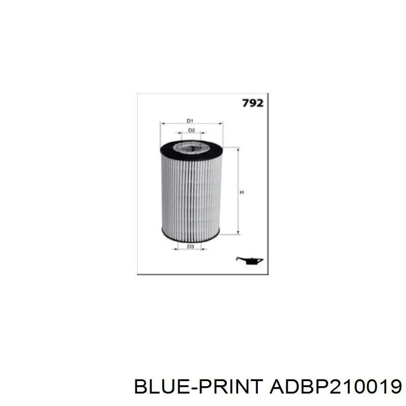 Filtr oleju Blue Print ADBP210019 cena, od 10,54 USD