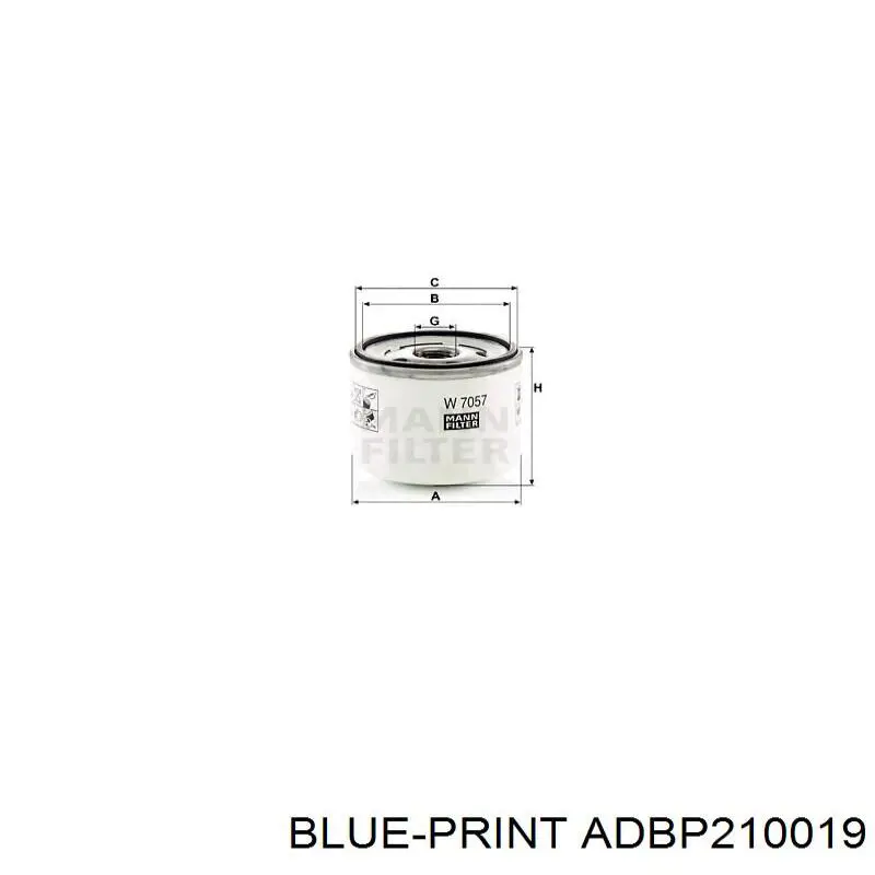 ADBP210019 Blue Print Filtr oleju