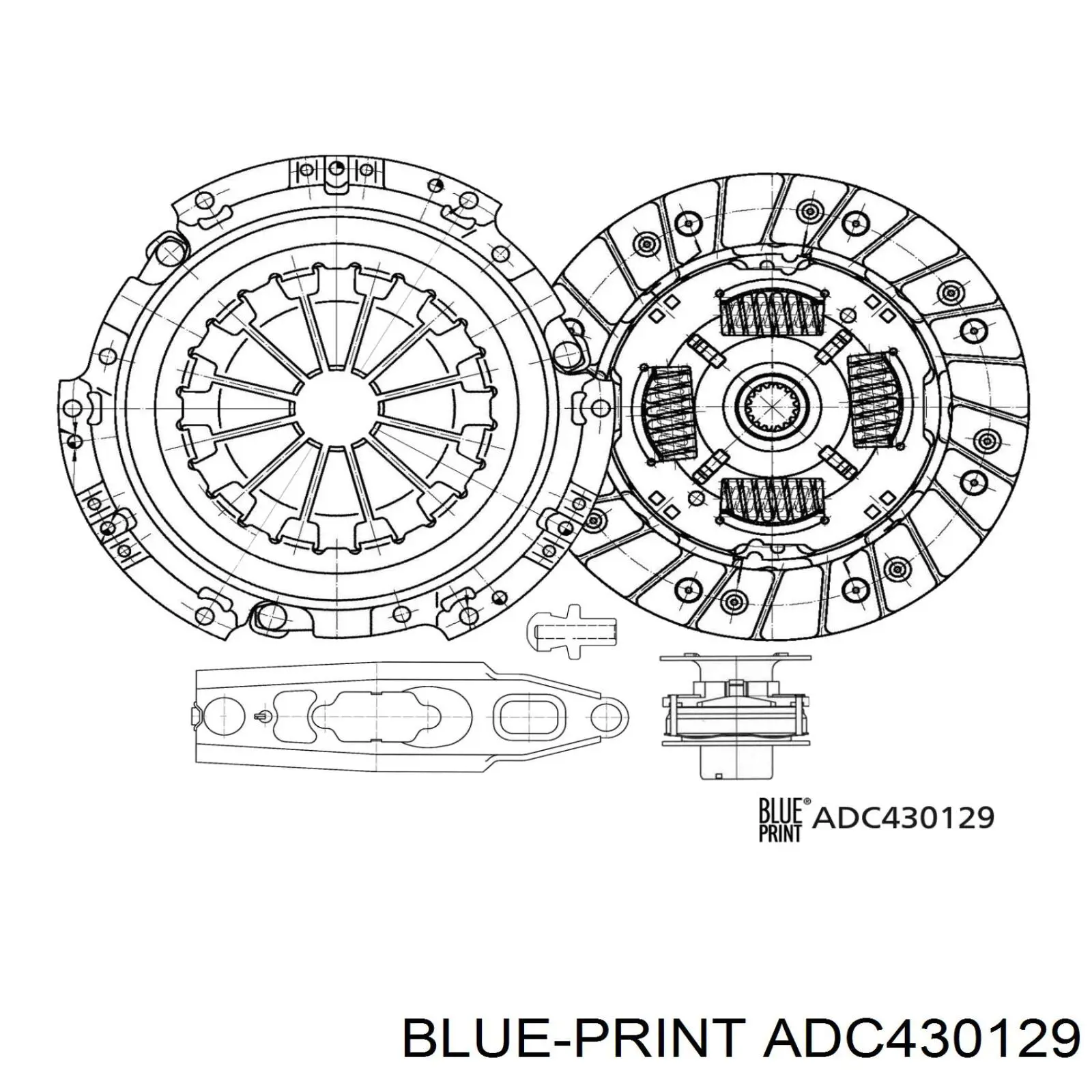 Do koszyka ADC430129 Blue Print Zestaw sprzęgła (3 części)