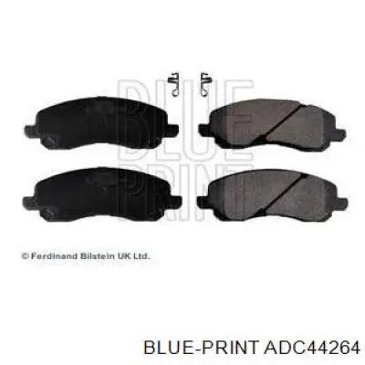 Do koszyka ADC44264 Blue Print Klocki hamulcowe przednie tarczowe