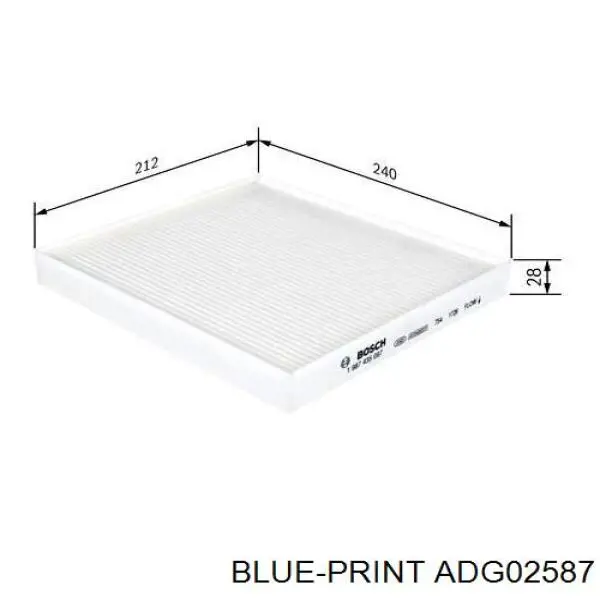 Filtr kabiny Blue Print ADG02587 cena, od 9,15 USD