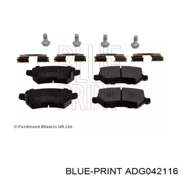 Okładziny (klocki) do hamulców tarczowych tylne Blue Print ADG042116 cena, od 19,44 USD