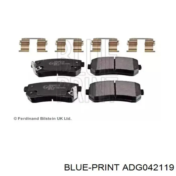 Okładziny (klocki) do hamulców tarczowych tylne Blue Print ADG042119 cena, od 19,67 USD